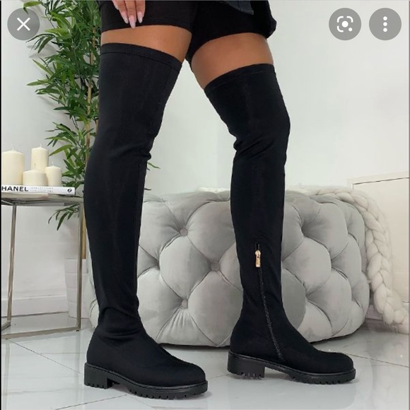 simmi Shoes - Suede  Over the Knee Boots